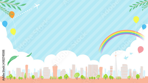 Townscape summer_rainbow city 16-9 wide
