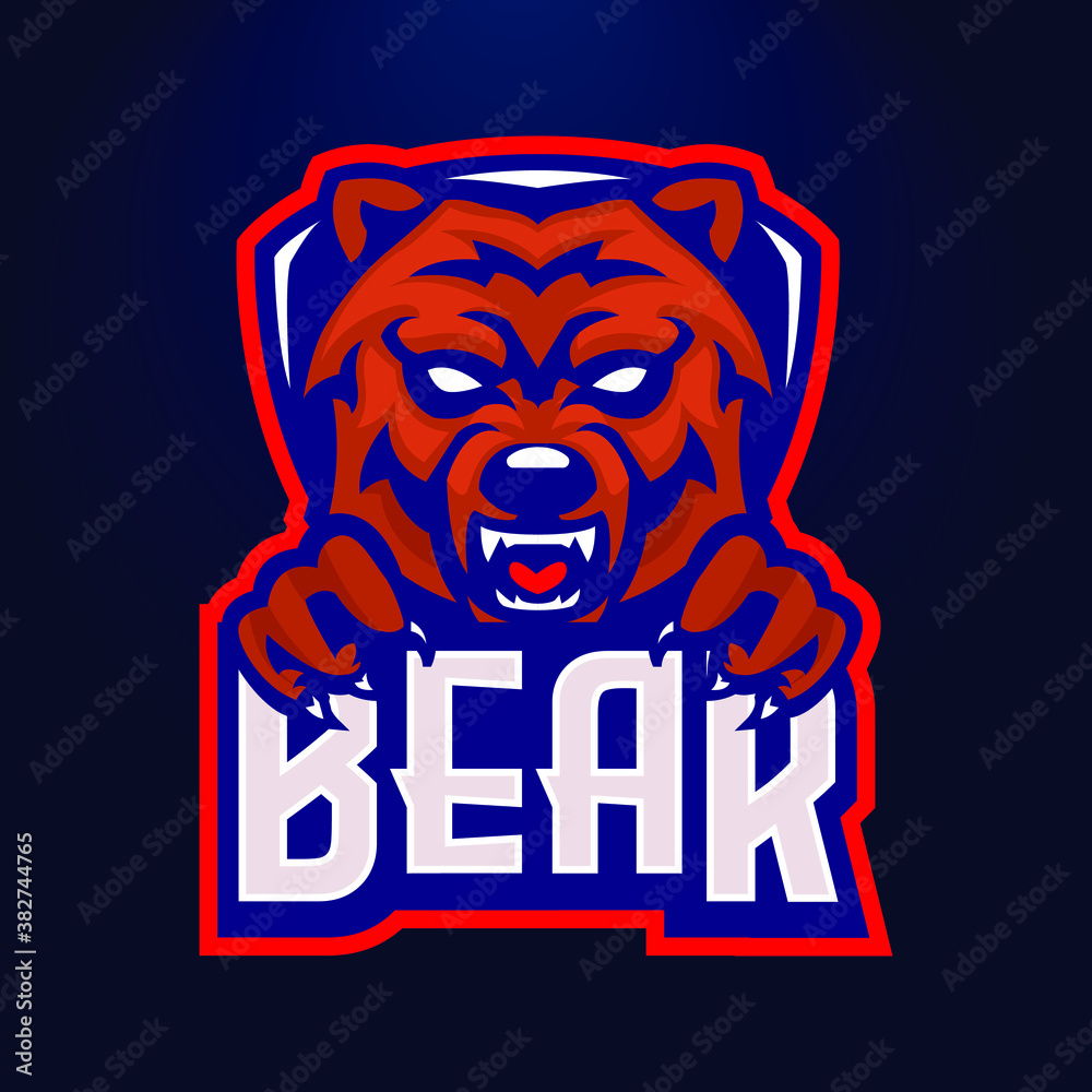 Bear e-sport mascot logo team emblem Bear e-sport mascot logo team emblem