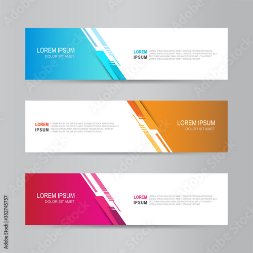 Vector abstract banner design web template