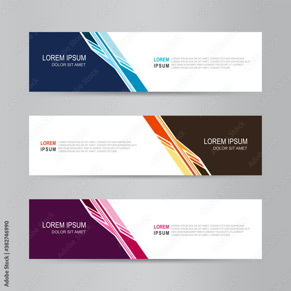 Naklejka premium Vector abstract banner design web template
