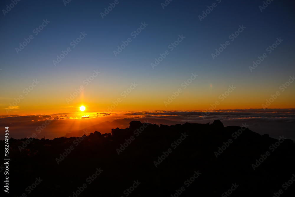  Sunset at Haleakala National Park , Maui, Hawaii