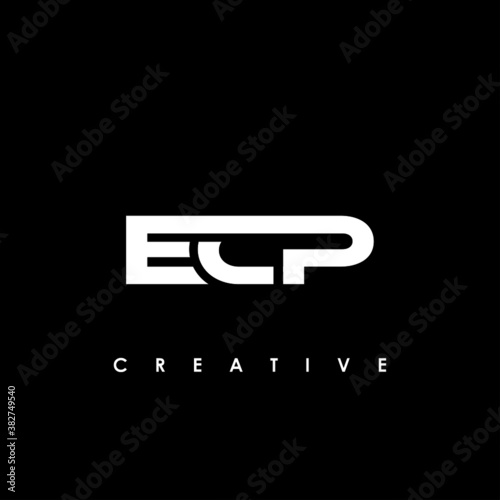 ECP Letter Initial Logo Design Template Vector Illustration