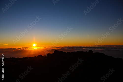 Schilderij op canvas Sunset at Haleakala National Park , Maui, Hawaii