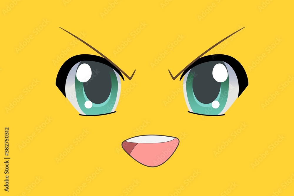 anime cartoon eyes on color background Stock Illustration Adobe Stock