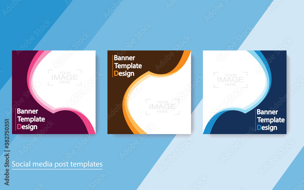 set banner social media post design. set banner social media post design.