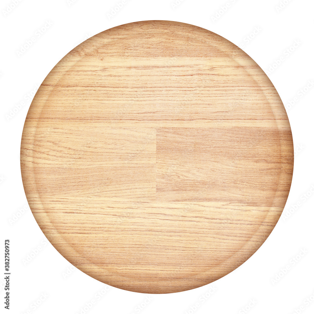Round chopping board. Isolated on white background with clipping path Round chopping board. Isolated on white background with clipping path