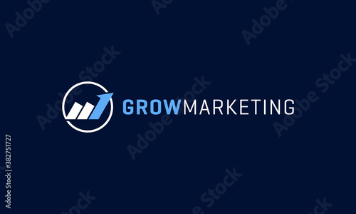 illustration vector graphic of abstract mark, modern, simple, edgy, for finance grow marketing logo design