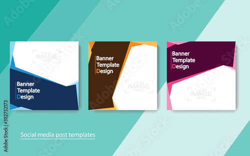 set banner social media post design.