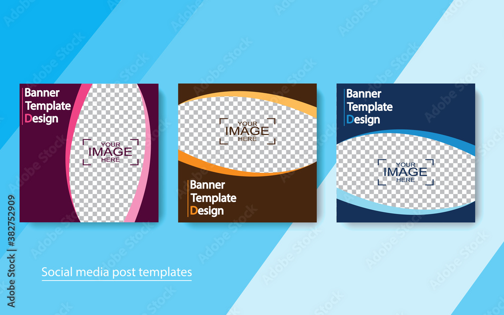 Fototapeta premium set banner social media post design.