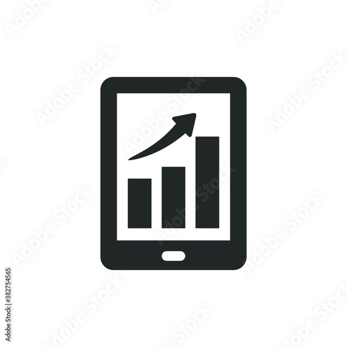 Mobile data statistics icon