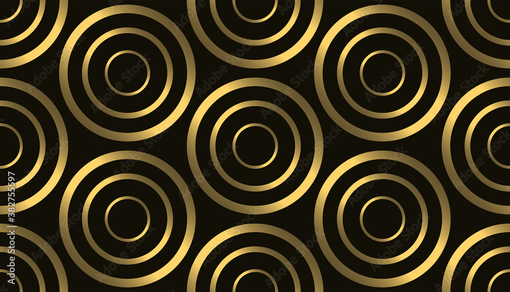 Background pattern seamless geometric line circle abstract gold and black color vector. Background pattern seamless geometric line circle abstract gold and black color vector.