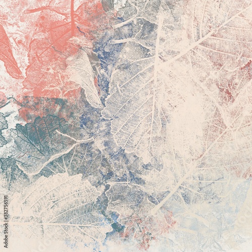 Obraz na płótnie Texture of strokes of colored paint, blurred spots with brushes of different sizes and shapes. Stylized watercolor, oil grunge background w salonie