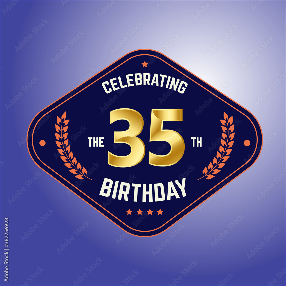 Fototapeta premium 35 Year Anniversary Vector Template Design Illustration