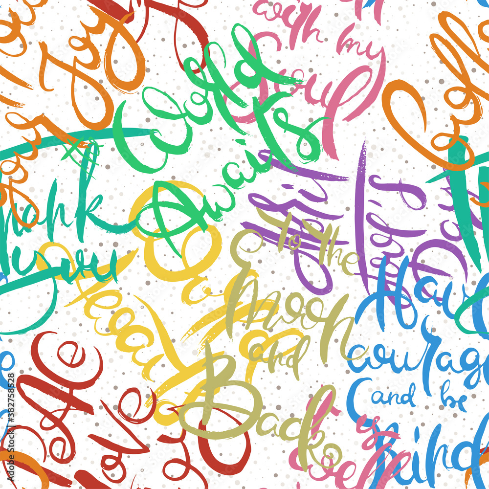 Obraz premium Graffiti background seamless pattern. Hand style tagging