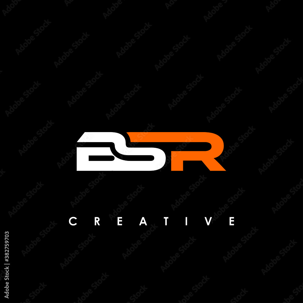 BSR Letter Initial Logo Design Template Vector Illustration