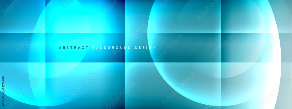Obraz premium Vector abstract background - circle and cross on fluid gradient with shadows and light effects. Techno or business shiny design templates for text