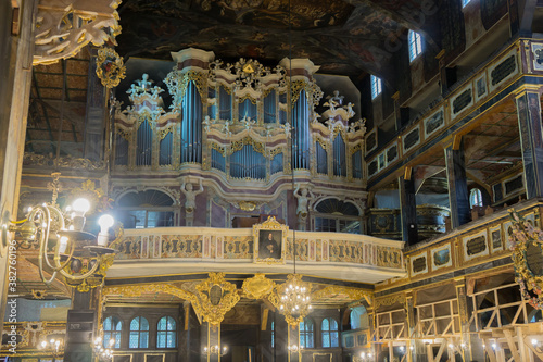 Świdnica, Poland, August 22  2020: Church of Peace of the Holy Trinity in Świdnica. A wooden evangelical building from the 17th century entered on the UNESCO list photo