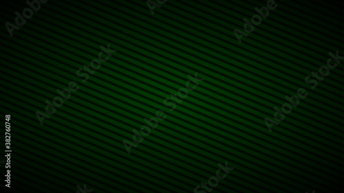Abstract background of inclined stripes in dark green colors