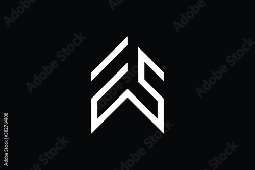 Minimal Innovative Initial ES logo and SE logo. Letter E S SE ES creative elegant Monogram. Premium Business logo icon. White color on black background