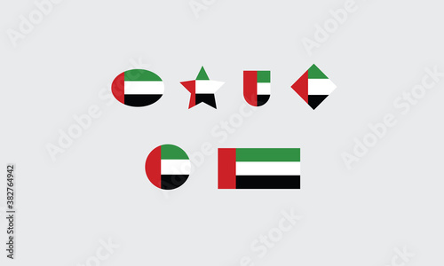 United Arab Emirates flag set shape vector illustration Free Download United Arab Emirates flag set shape vector illustration - GFXLoad