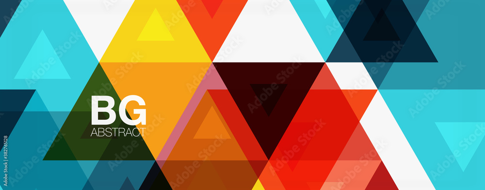 Mosaic triangle pattern abstract background for cover, banner, flyer and poster and other template