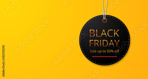 round circle pricetag label for black friday sale discount banner template for fashion or clothing