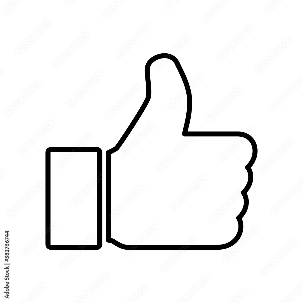 Thumb up icon, like finger vector illustration sign, business social web button Thumb up icon, like finger vector illustration sign, business social web button