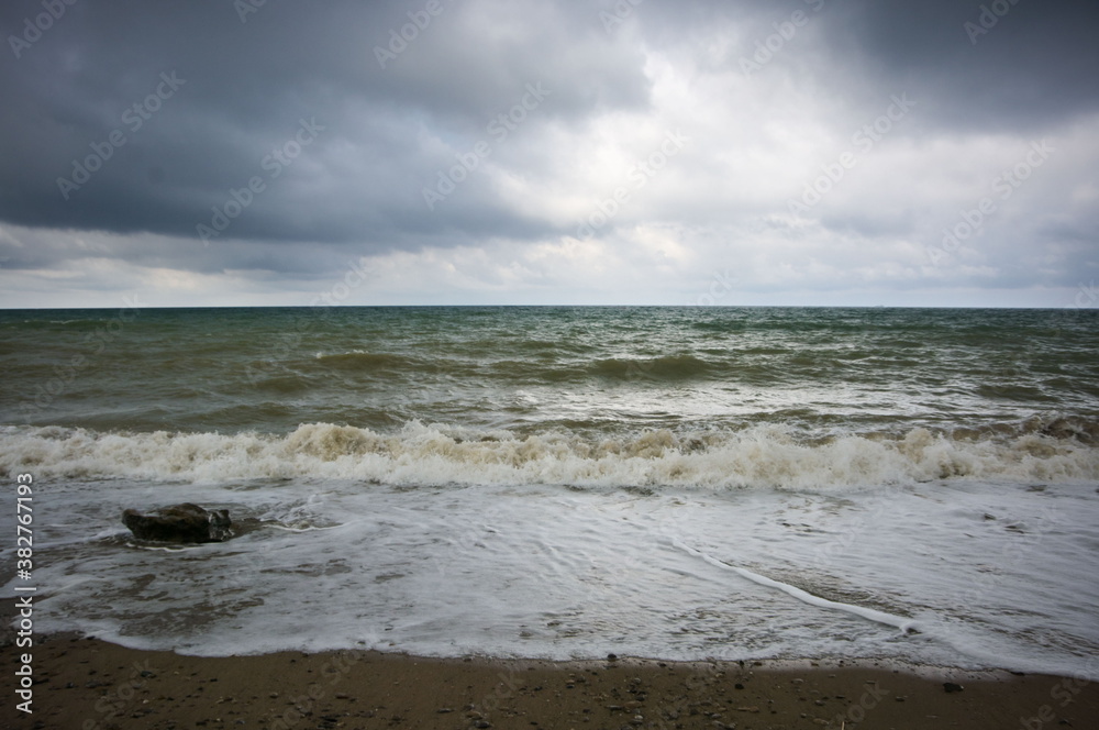 Stormy sea landscape