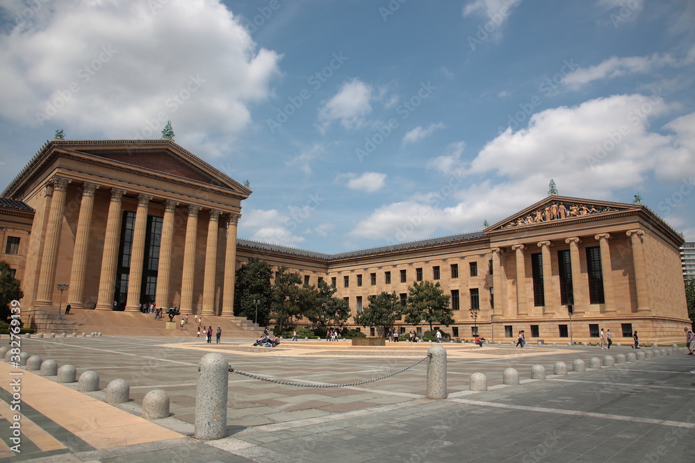 View of Philadelphia Museum of Art during summer in Philadelphia Pennsylvania, USA