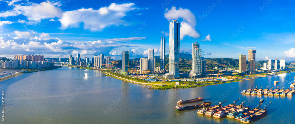 Obraz premium Landscape of Hengqin Free Trade Zone, Zhuhai City, Guangdong Province, China