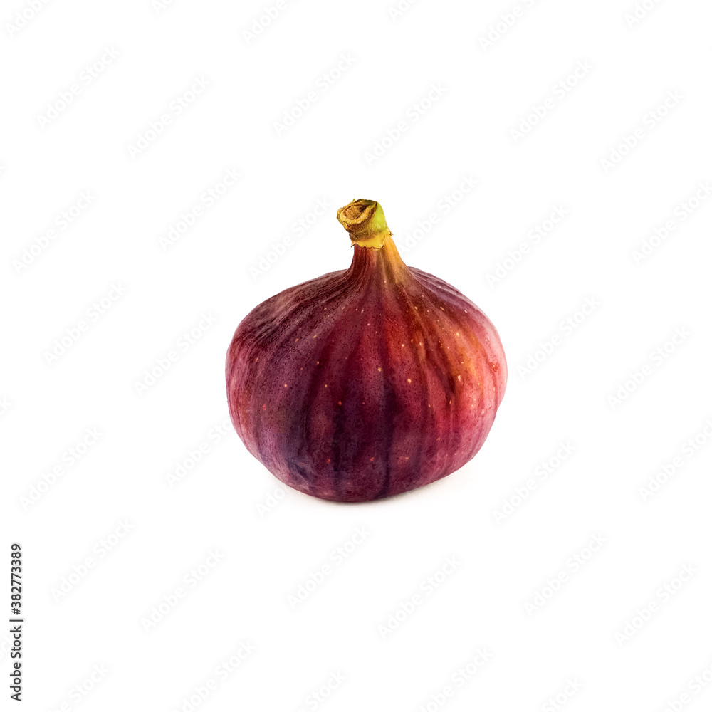 Obraz premium Fresh fig, Ficus carica. Ripe fruit isolated on white background