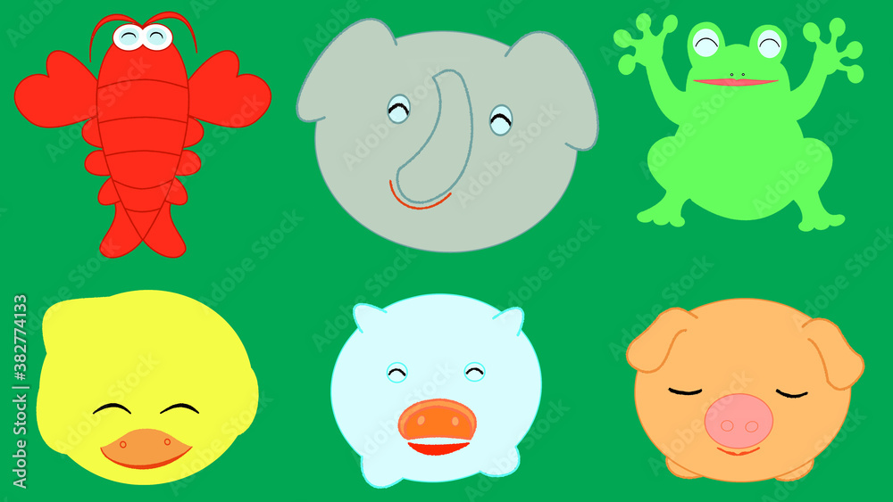 Obraz premium 無名キャラクター集合