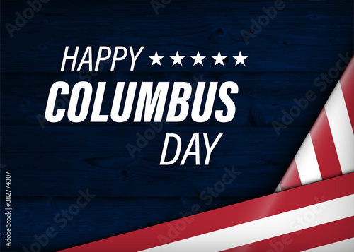 happy columbus day banner design template. vector illustration for greeting cards, posters, invitations, brochures