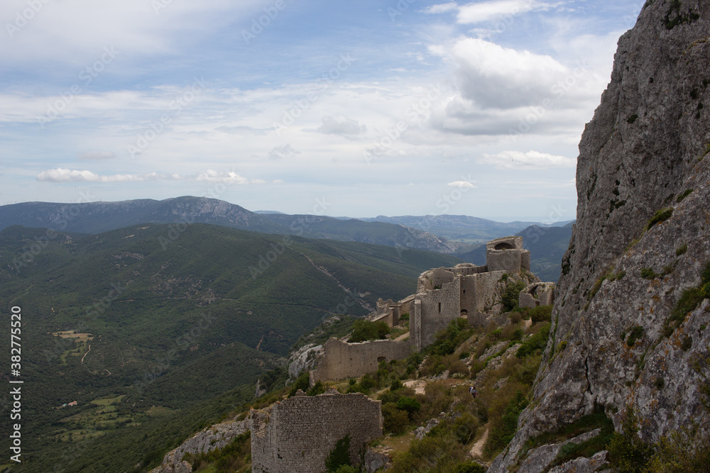 Naklejka premium ruins of the Cathar castle of Peyrepertuse