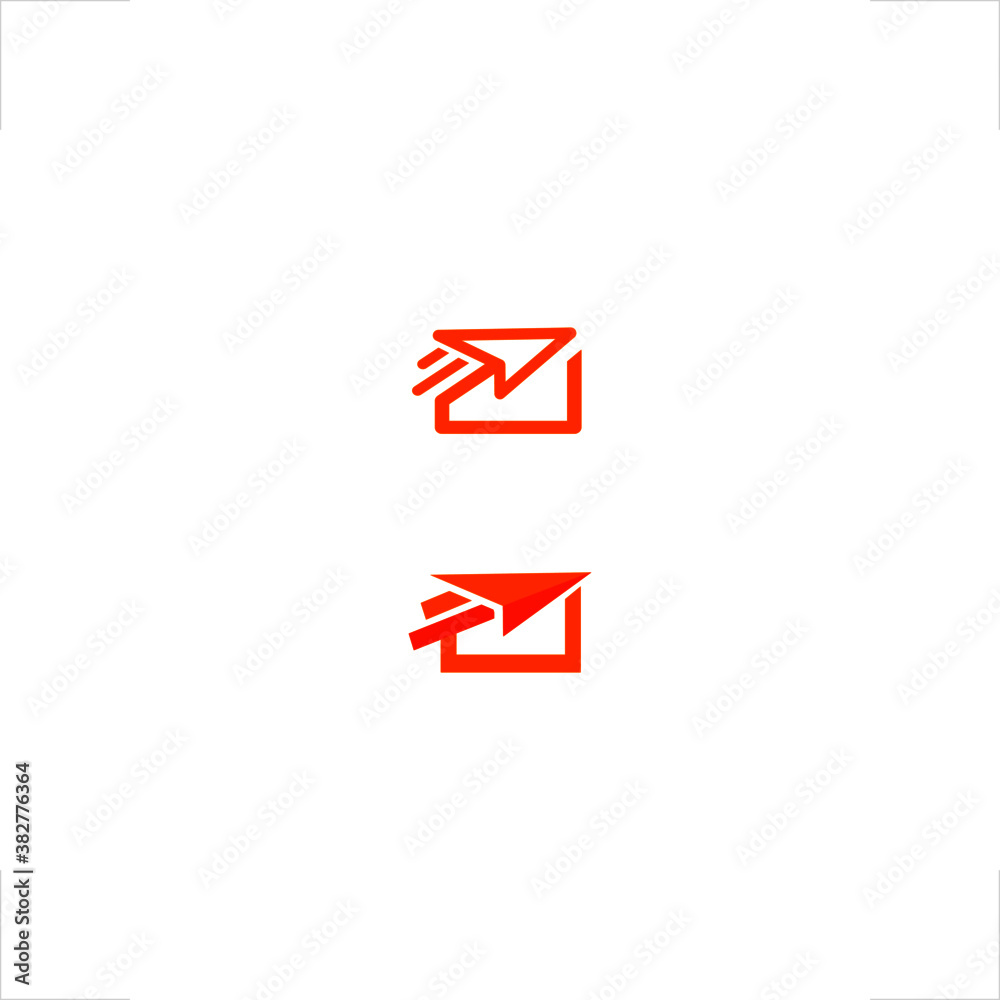 abstract arrow up design envelope logo abstract arrow up design envelope logo