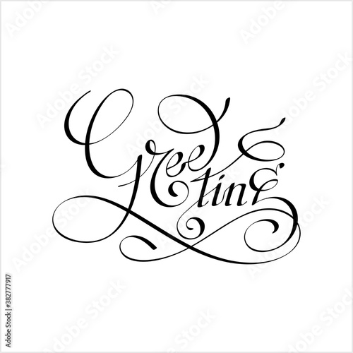 Greeting Hand Drawn Pen Ink Style M_2009001