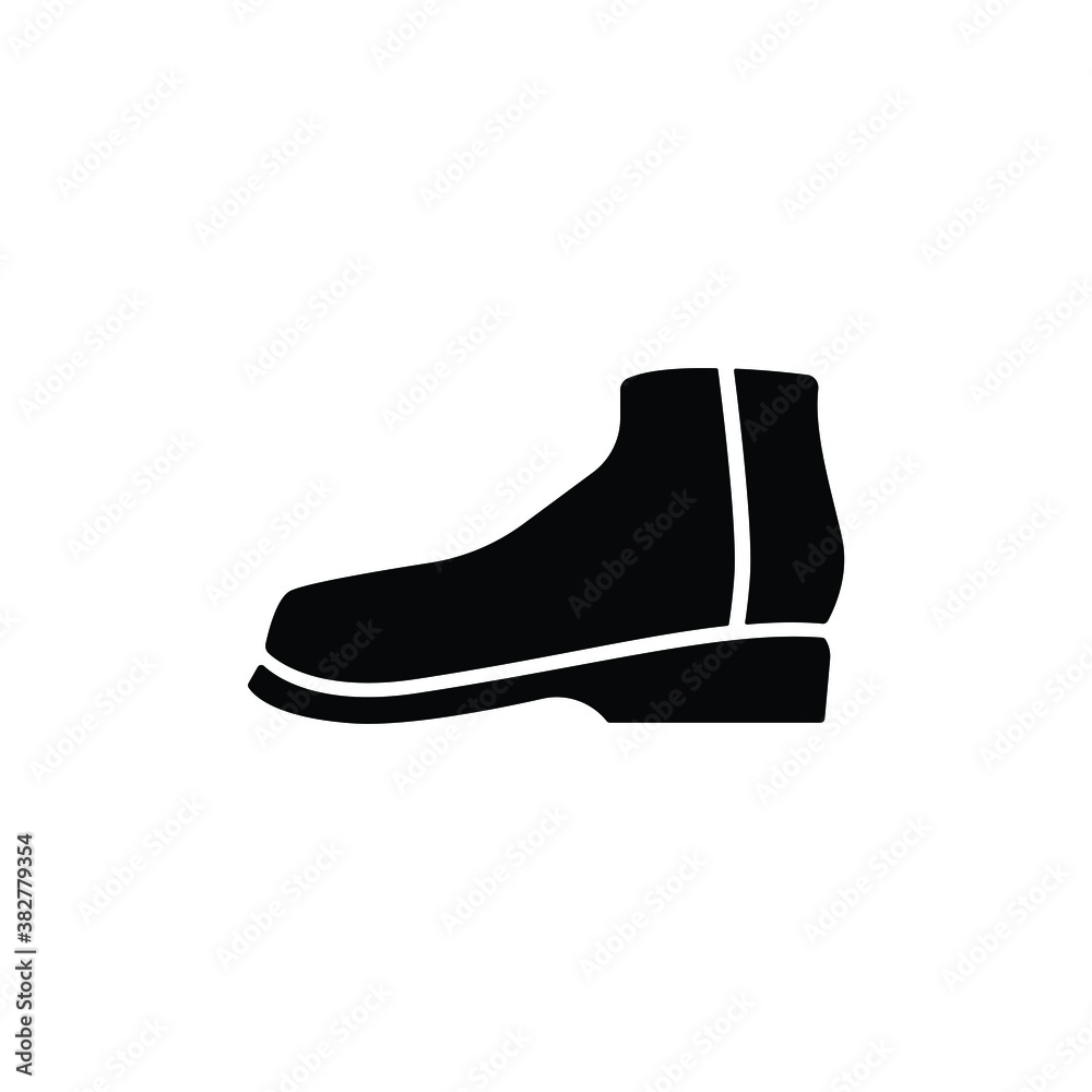 Shoe icon vector isolated on white, logo sign and symbol.	