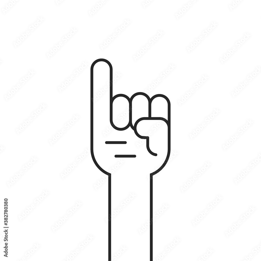 Fototapeta premium black thin line pinky finger like promise