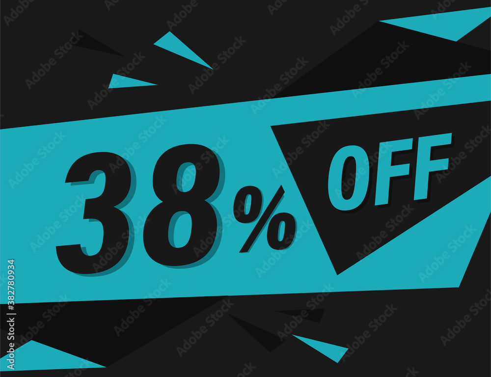 38% OFF Discount Banner, 38% OFF Special offer