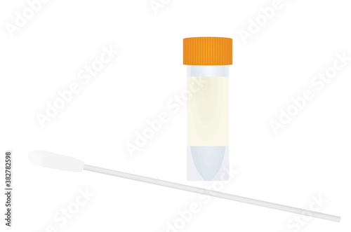 Corona virus sampling test. vector