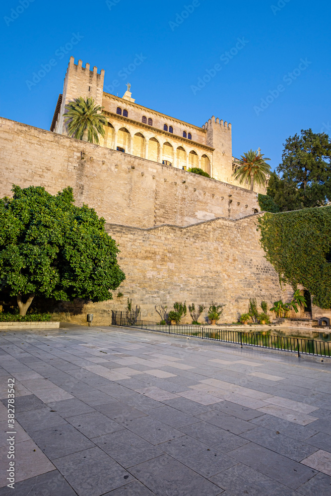 La Almudaina, Royal Alcazar of the city of Palma de Mallorca, Balearic Islands, Spain