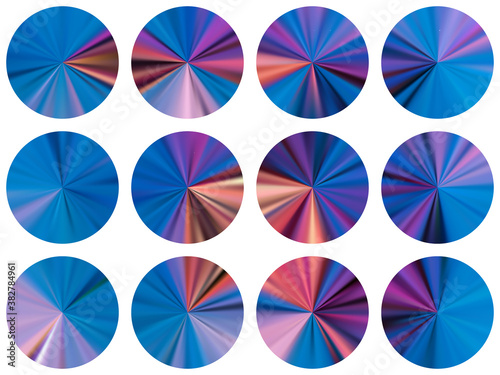 round metallic gradient ui button elements vector 