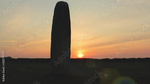 Menhir Kergadiou Brittany France photo