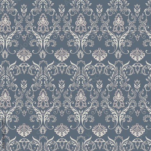 Vintage floral seamless patten. Classic Baroque wallpaper. seamless vector background