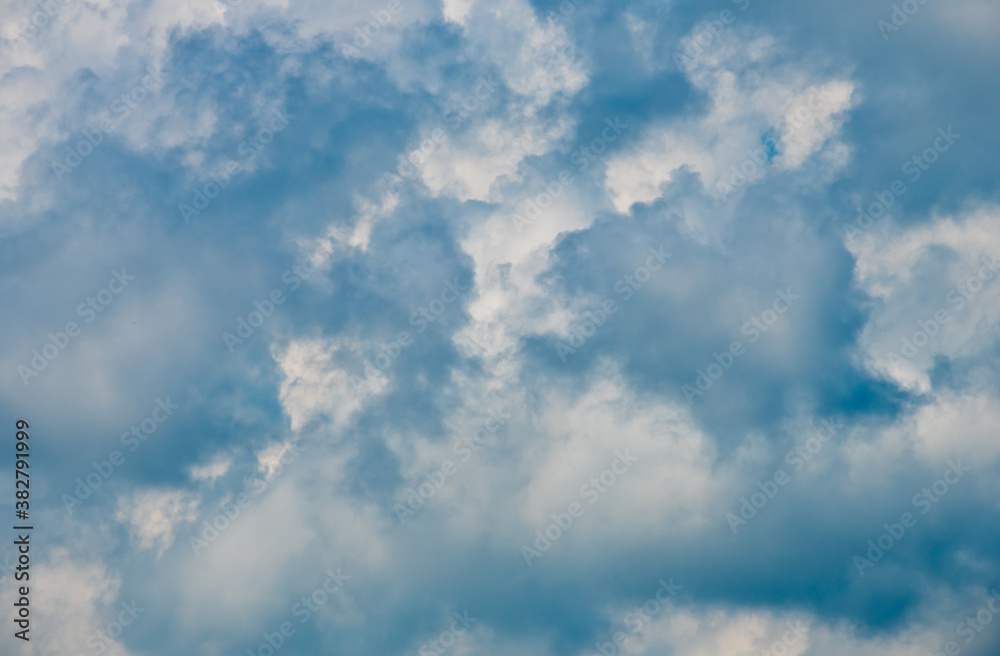 Grey clouds in the sky (background)