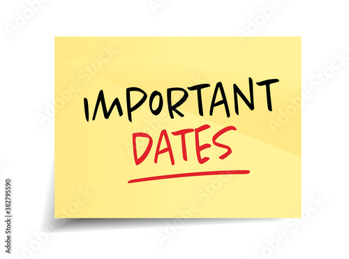 Important dates