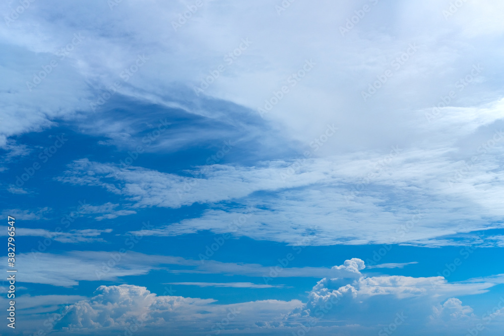 Fototapeta premium Blue sky with cloud, background.