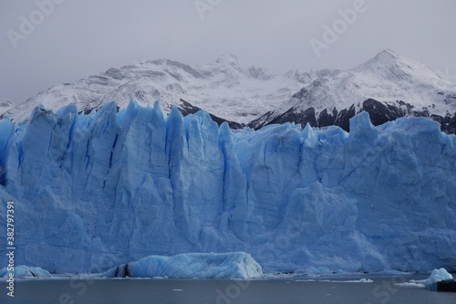 Massive glacier wall face