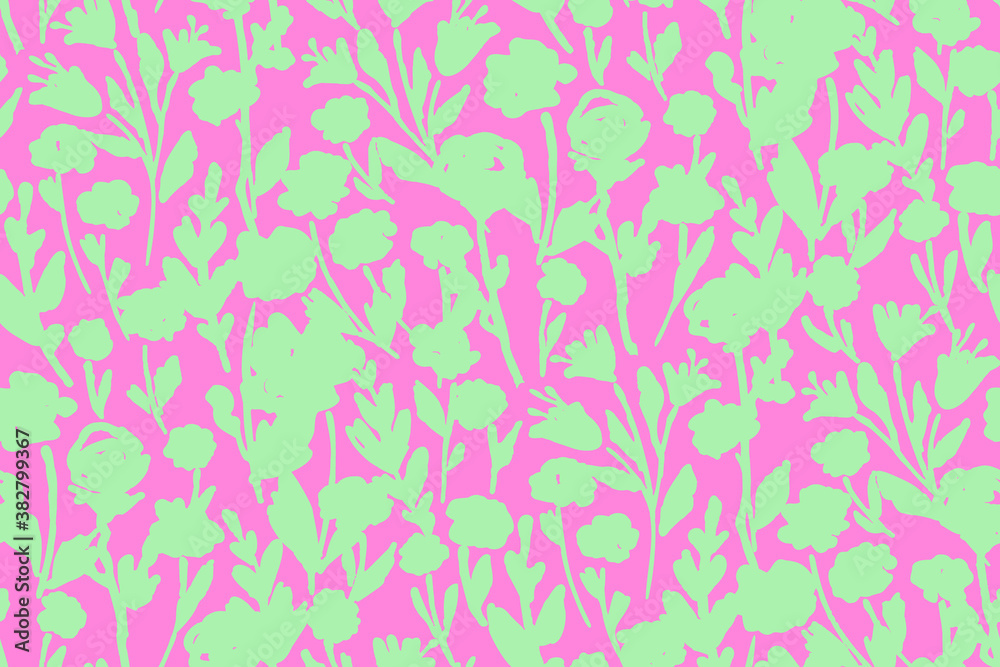 Floral seamless pattern with different flowers and leaves. Botanical illustration hand painted. Textile print, fabric swatch, wrapping paper. Floral seamless pattern with different flowers and leaves. Botanical illustration hand painted. Textile print, fabric swatch, wrapping paper.