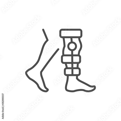 Physical therapy line outline icon